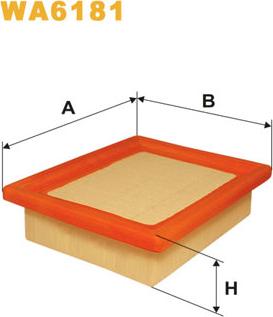 WIX Filters WA6181 - Воздушный фильтр, двигатель autosila-amz.com