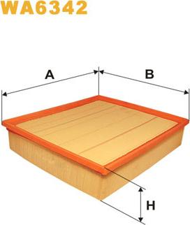 WIX Filters WA6342 - Воздушный фильтр, двигатель autosila-amz.com