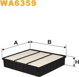 WIX Filters WA6359 - Воздушный фильтр, двигатель autosila-amz.com