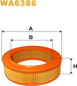 WIX Filters WA6386 - Воздушный фильтр, двигатель autosila-amz.com