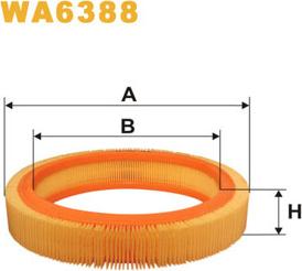 WIX Filters WA6388 - Воздушный фильтр, двигатель autosila-amz.com