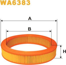 WIX Filters WA6383 - Воздушный фильтр, двигатель autosila-amz.com