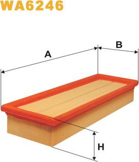 WIX Filters WA6246 - Воздушный фильтр, двигатель autosila-amz.com