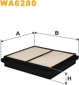 WIX Filters WA6280 - Воздушный фильтр, двигатель autosila-amz.com