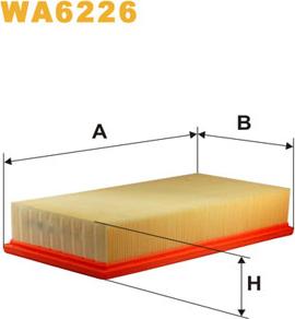 WIX Filters WA6226 - Воздушный фильтр, двигатель autosila-amz.com