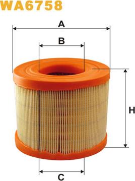 WIX Filters WA6758 - Воздушный фильтр, двигатель autosila-amz.com