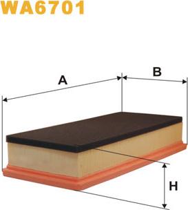 WIX Filters WA6701 - Воздушный фильтр, двигатель autosila-amz.com