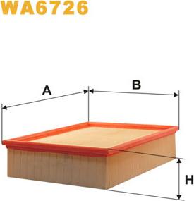 WIX Filters WA6726 - Воздушный фильтр, двигатель autosila-amz.com