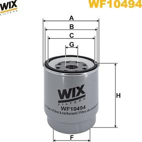 WIX Filters WF10494 - Топливный фильтр autosila-amz.com