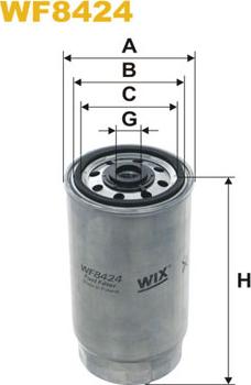 WIX Filters WF8424 - Топливный фильтр autosila-amz.com