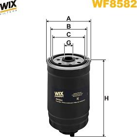 WIX Filters WF8582 - Топливный фильтр autosila-amz.com