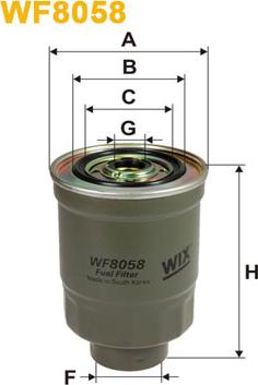 WIX Filters WF8058 - Топливный фильтр autosila-amz.com