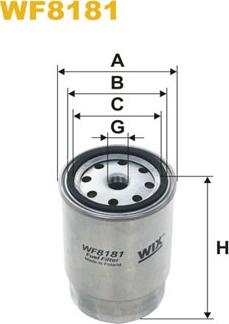 WIX Filters WF8181 - Фильтр топливный WK842 сепаратор H147.5 D76.7 M16 x 1.5 со слив.Deutz autosila-amz.com