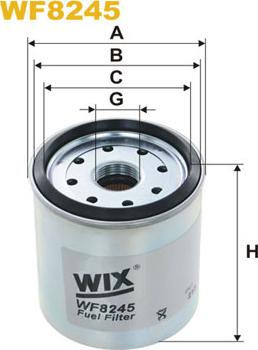 WIX Filters WF8245 - Топливный фильтр autosila-amz.com