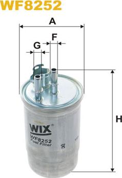 WIX Filters WF8252 - Топливный фильтр autosila-amz.com