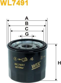 WIX Filters WL7491 - Масляный фильтр autosila-amz.com