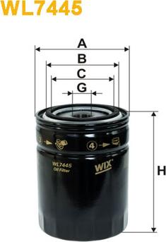 WIX Filters WL7445 - Масляный фильтр autosila-amz.com