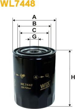 WIX Filters WL7448 - Масляный фильтр autosila-amz.com