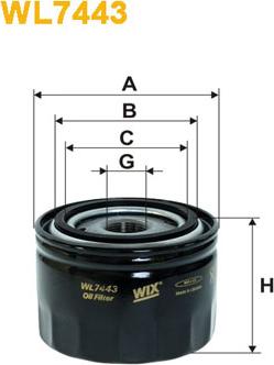 WIX Filters WL7443 - Масляный фильтр autosila-amz.com