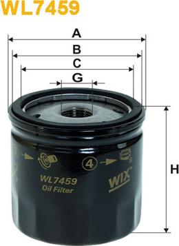 WIX Filters WL7459 - Масляный фильтр autosila-amz.com