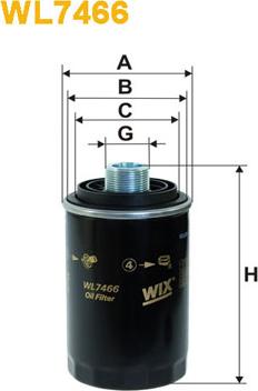 WIX Filters WL7466 - Масляный фильтр autosila-amz.com