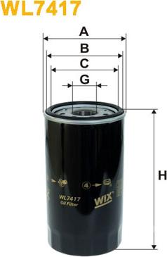 WIX Filters WL7417 - Масляный фильтр autosila-amz.com