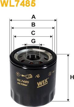 WIX Filters WL7485 - Масляный фильтр autosila-amz.com