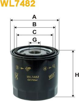 WIX Filters WL7482 - Масляный фильтр autosila-amz.com