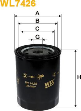 WIX Filters WL7426 - Масляный фильтр autosila-amz.com