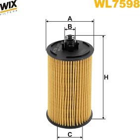 WIX Filters WL7598 - Масляный фильтр autosila-amz.com