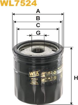 WIX Filters WL7524 - Масляный фильтр autosila-amz.com
