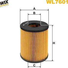 WIX Filters WL7601 - Масляный фильтр autosila-amz.com