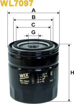 WIX Filters WL7097 - Масляный фильтр autosila-amz.com