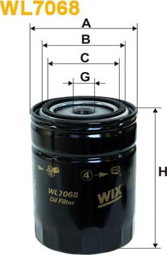 WIX Filters WL7068 - Масляный фильтр autosila-amz.com