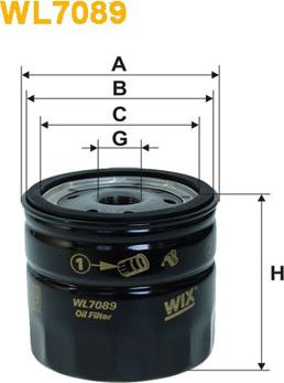 WIX Filters WL7089 - Масляный фильтр autosila-amz.com