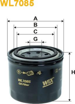 WIX Filters WL7085 - Масляный фильтр autosila-amz.com