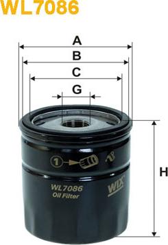 WIX Filters WL7086 - Масляный фильтр autosila-amz.com
