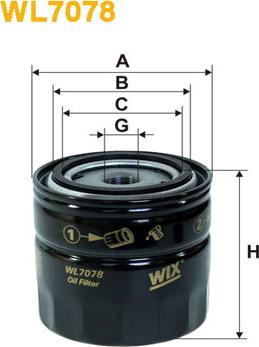 WIX Filters WL7078 - Масляный фильтр autosila-amz.com