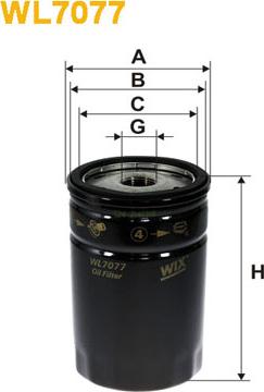WIX Filters WL7077 - Масляный фильтр autosila-amz.com