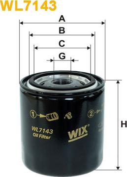 WIX Filters WL7143 - Масляный фильтр autosila-amz.com