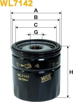 WIX Filters WL7142 - Масляный фильтр autosila-amz.com