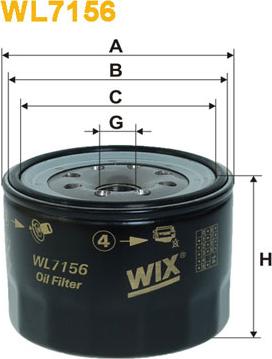 WIX Filters WL7156 - Масляный фильтр autosila-amz.com