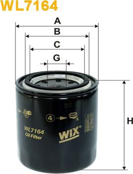 WIX Filters WL7164 - Масляный фильтр autosila-amz.com