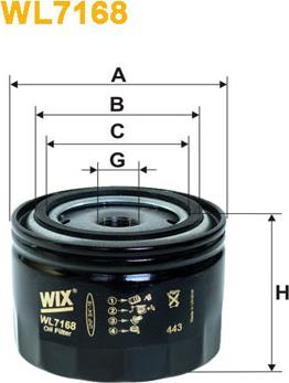 WIX Filters WL7168 - Масляный фильтр autosila-amz.com