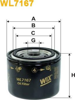 WIX Filters WL7167 - Масляный фильтр autosila-amz.com