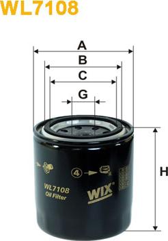WIX Filters WL7108 - Масляный фильтр autosila-amz.com
