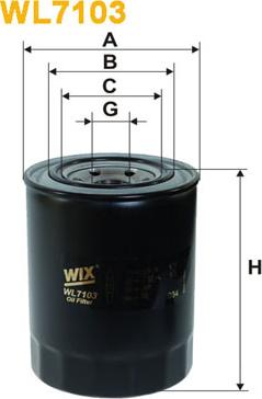 WIX Filters WL7103 - Масляный фильтр autosila-amz.com