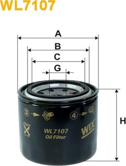 WIX Filters WL7107 - Масляный фильтр autosila-amz.com