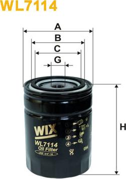 WIX Filters WL7114 - Масляный фильтр autosila-amz.com