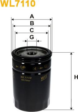 WIX Filters WL7110 - Масляный фильтр autosila-amz.com